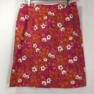 New York City Design Pink Orange Floral Stretch